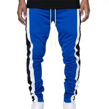 2021 Streetwear Mehed Nöör-Kontrast, värv Kõhn Lukuga Taskud, Püksid Sweatpants Põhjad jaoks Jogger Sport Meeste Püksid