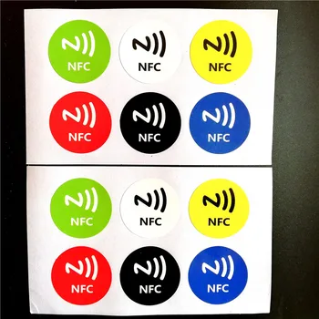6tk Anti Metallist RFID etiketi kleebis Universaalne Label NFC-Kleebised Kõik NFC Telefonid llavero Token Metallik tasuta shipping