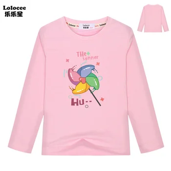 Beebi Tüdrukute T-särk Väikelapse Lapsed Lolly T-Särk Tops Puuvilla Riided Vibu Lollipop Muster Magus Armas Tshirt