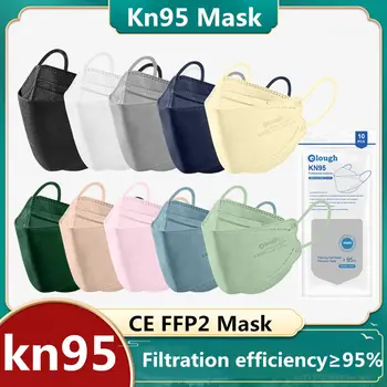 Elough KN95 Maskid morandi FFP2 CE Sertifitseeritud mascarillas fpp2 4 Kihti ohutu Hingav mask ffp2 Mitte-wove Reuseable Suu Mask