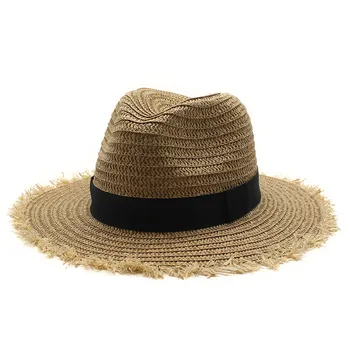 Hot Müük Jazz Panama Fedora Raffia päike Müts Summer Spring Naiste Reisi-Caps Sidumismaterjalid Beach mehed Traw Müts Hingav
