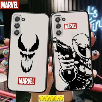 Marvel Iron Man Spiderman Telefoni kate kere SamSung Galaxy S8 S9 S10E S20 S21 S5 S30 Pluss S20 fe 5G Lite Ultra must pehme cas