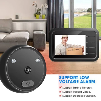R11 Home Security Alarm/ Welcome Smart Uksekell 2,4-tolline Digitaalne Uksekell IR Night Vision Elektroonilise Peephole Ukse Kaamera