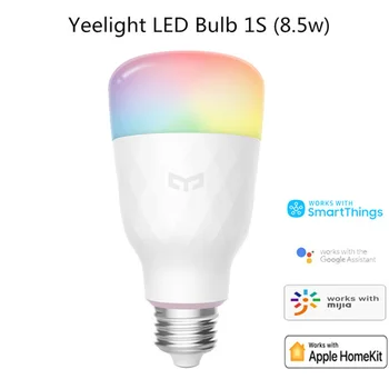 Yeelight 1S YLDP13YL Smart LED Lamp Värvikas 800 Luumenit 8.5 W E27 Sidruni Smart Lamp Smart Home App Valge/RGB