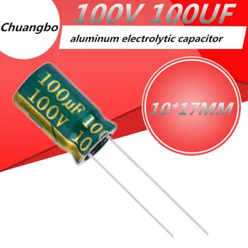 10-20pcs Higt kvaliteedi 100V100UF 100V 100UF 10*17MM 10*20MM madala ESR/takistus kõrge sagedusega alumiinium-elektrolüütkondensaatorid kondensaator