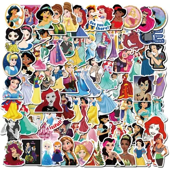 10/30/50/100tk Disney Printsess Seeria Kleebised Koomiks Anime Kleebis Kitarr Pagasi Veekindel Graffiti Kleebised Lapse Mänguasjad Kingitus