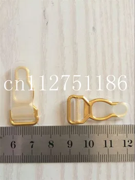 100 tk/pakk 1.2 cm kulla värvi seksikas Metallist pannal on Vastupidav rinnahoidja paelad lühike reguleeritav metallist traksid ripskoes lukk klambrid