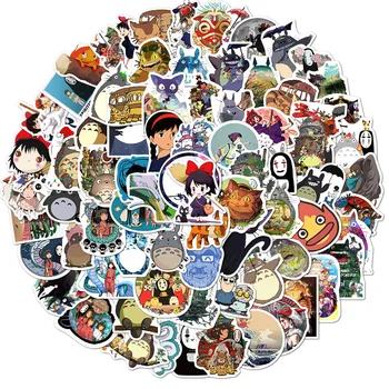 100TK Koomiks Anime Kleebised Hayao Miyazaki Totoro KiKi Spirited Away Telefon Sülearvuti Pagasi Kirjatarvete Auto Kleebised Mänguasjad