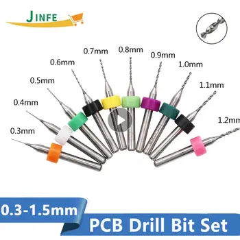 10tk Karbiid Micro Drill Bit Komplekti 0,1-1mm CNC PCB Drill Bit Mini Prindi trükkplaadi Drill Bit Jaoks PCB Pardal Augu Puurimine Vahendid