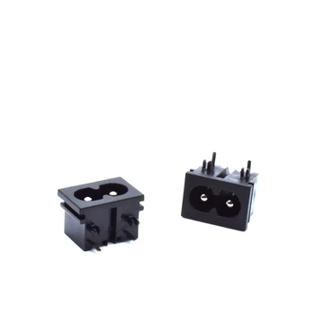 10tk Must Isane Pistik IEC320 C8 Power Socket Connector: AC 250V 2.5 täisnurga