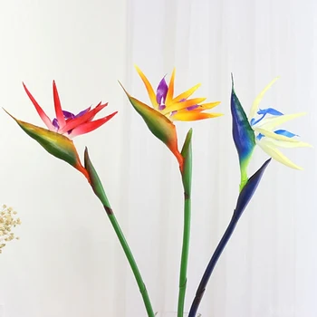 2018 silikoon paradise bird strelitzia simulatsiooni ilus võltsitud flower arrangement seina kaunistamiseks kodu hotel office tabel