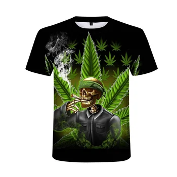 2020 Weed 3D Trükitud Mehed tshirt Mees Naiste Naljakas t-särgid Homme Mood Lühikesed Varrukad Hip-Hop T-särk Paar Hipster Tee Särk
