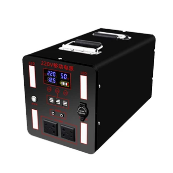 220V 1800Wh Portable Power Bank Station 800W Päikese Generaator Puhas Siinus Välise Aku AC USB Väljas Väljas Telkimine