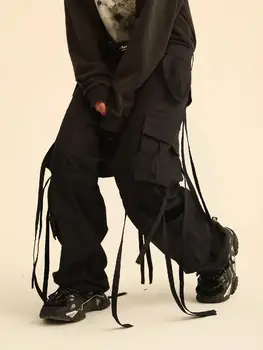 27-46 Uus 2021 Meeste ja Naiste riided Originaal hip-hop funktsionaalne kombinesoon Mitme Tasku lindi püksid suurus kostüümid