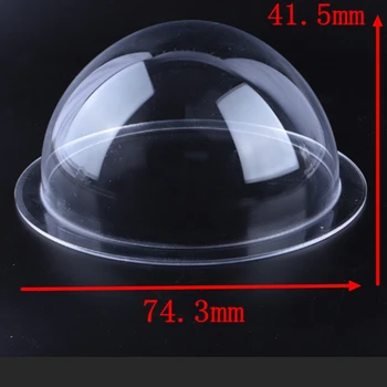 3.1 tolli kaamera kuppel akrüülist klaasi läbipaistvamaks järelevalve CCTV dome shell läbipaistva kaane suurus 74.3*41,5 mm