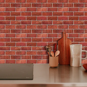5-lehed Premium Home Decor 3D Seina Kleebised Tugev Adehesive Vinüül Seina Plaadid, Köögi Seinale Backsplash Wallpapaer 121x12 Tolli