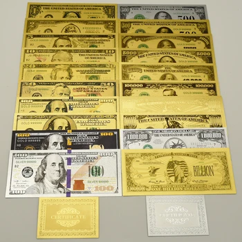 50 Stiile Täielik Komplekt USA Dollar Gold Foil Pangatähtede Mälestus Pangatähtede Kogumise Äri Kingitus Hulgimüük