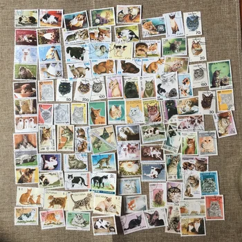 50tk/Set Cat Kitten Kõik Erinevad Paljudes Riikides POLE Korda) Kasutamata Postitempli postmarkide Kogumine