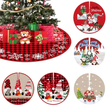 90cm Jõulupuu Seelik Cartoon Santa Snowman Põder Lumehelves Xmas Puu Alt Decor Merry Christma Decor Kodus 2023