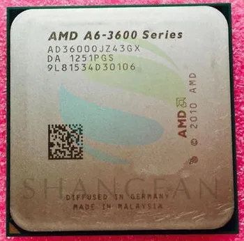 AMD A6-3600 A6-3600 2.1 GHz 4M 65W Quad-Core CPU Protsessori AD3600OJZ43GX Socket FM1/ 905pin