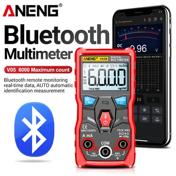 ANENG V05B Digitaalse 6000 Loeb Professionaalne Analoog Multimeeter AC/DC Vool Pinge Mini Testijad True RMS Bluetooth Multimetro