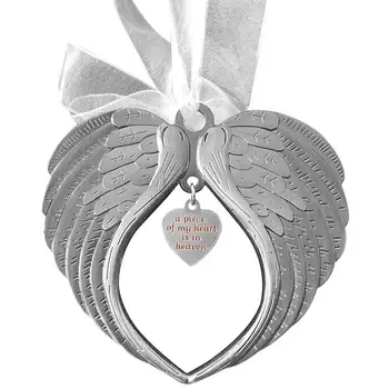 Angel Wings - Tükk Ja Mu Süda On Taevas Kaunistama Jõulupuu Kahepoolne Memorial Ornament, Kaotus Kallimale