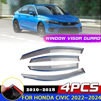 Auto Aknad Visiir Honda Civic 11. Gen FE FL 2022 2023 2024 Markiisid, Tuul, Päike, Vihm Kulmu Suitsu Kilpi Kleebis Accessorie