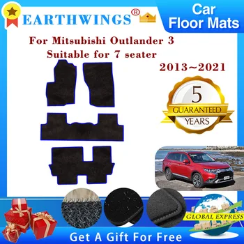 Auto Põranda Matid Mitsubishi Outlander 3 ES LS 2013~2021 7 Kohaline Footpads Vaibad Paneel, Vaibad Pad Auto Suu Padjad Tarvikud