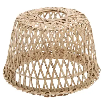 Bambusest Lampshape Käsitsi Kootud Rotangist Lambi Varju Bambusest Kudumine Lühter Kerge Katte Dekoratiivsed Bambusest Kudumine Käsitöö Lambivarju