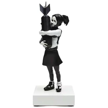 Banksy Pomm Hugger Kaasaegne Skulptuur Pomm Tüdruk Kuju Vaik Tabel Tööd Pomm Armastus Inglismaa Kunsti Maja Decor Joonis Jõulukinke