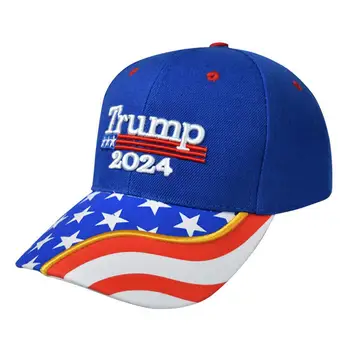 Baseball Cap USA Lipu Tikitud Trump 2024 Müts Silma Värviline Reguleeritav Baseball Cap Sobiv Suurus Töötab Treeningu Ja
