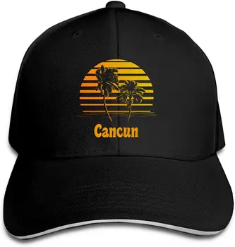 Cancun, Mehhiko, Päikeseloojang, Palm Beach Unisex Baseball Cap Reguleeritav Müts Sandwich Ühise Põllumajanduspoliitika Hip-Hop Mütsid Aednik Isa Mütsid