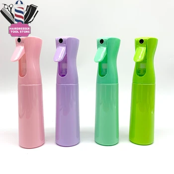 Candy Värvi Õhu Rõhk Spray Pudel Tühi Korduvtäidetavaid Pidev Automaatne Spray Kastmiseks Saab Juuksur Juuksur Vahendid