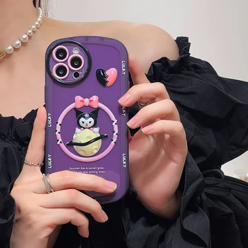 Cartoon Kuromi Sanrio Telefon Case For Iphone 11 12 13 Pro Max X Xs Xr Täis Edge-Põrutuskindel Kate