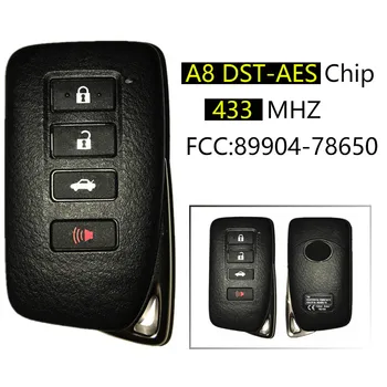CN052002 4 Nuppu Smart Remote Key 433MHz Jaoks Lexus LX460 LX570 NX200 NX300 Koos BG1EK P1 A8 DST-AES Kiip FCCID 89904-78650
