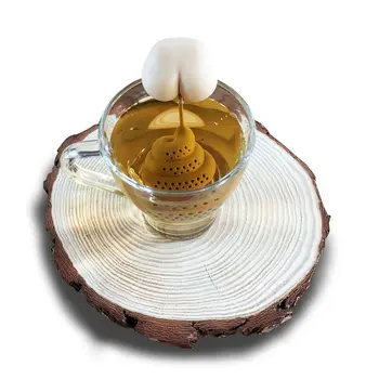Creative Junn Kujuline Tee Infuser Naljakas Silikoon Vürtsi Filter Korduvkasutatavad Teepakike Kohvi Filter Difuusor Kurn Tee Vahendid