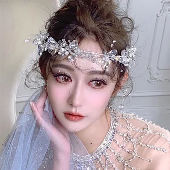 Crystal Kootud Otsmik Juuste Kaunistused Hairband Crown Juuksed Printsess Pruut Pulmas Juuksed Tarvikud