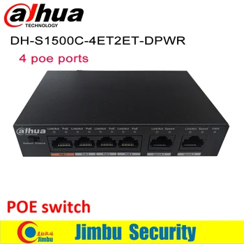 Dahua 4 sadamate POE switch S1500C-4ET2ET-DPWR 4CH Ethernet Lüliti 250m Kaugusel Toetada PoE PoE+&Hi-PoE Protokoll
