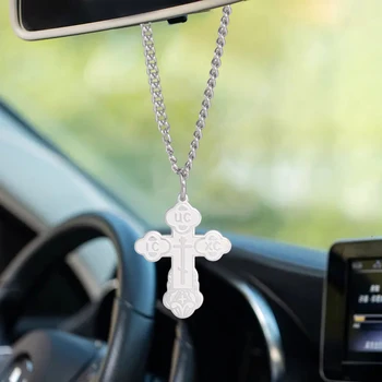 Dawapara Rist Ripats Võtmehoidja Christian Auto Kaunistamiseks Amulett elupuu Õigeusu Rist Roostevabast Terasest Ehteid
