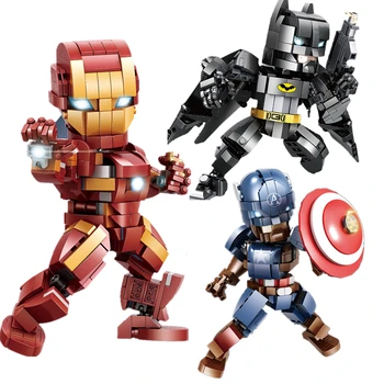 Disney Avengers Superkangelane ehitusplokk Mänguasi Spider-Man Iron Man Mudel Nukk DIY Puzzle Kokkupanek Õpetamise Mänguasi