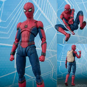 Disney Marvel Spiderman Tagasi Kooli kanda koolikotti PVC Tegevus Joonis Mänguasjad, Nukud Lastele Kingitused 15CM