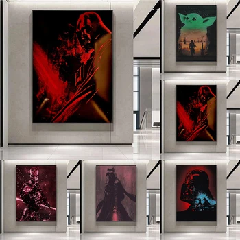 Disney, Star Wars Plakat Darth Vader Seina Art Prints Yoda Lõuendile Maali Elutuba Decor Filmi Plakatid Pilte Seinamaaling
