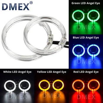 DMEX 2 tk VALGUSTUGEVUSEGA Projektor LED Halo rõngad 80MM ja 95MM Juhend LED Angel eyes 2,5 tolline 3,0 tolli HID Xenon Projektor