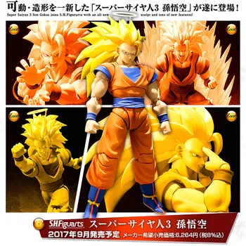 Dragon Ball Z Super Saiyan 3 Son Goku PVC Tegevus Joonis Laekuva Mudel Mänguasjad