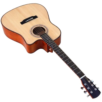 Elektri-Akustiline Kitarr 41 Tolline 6 Stringid Kitarr Folk Guitar Vikerkaar ja Loomuliku Värvi Varud Viga Mull Raske Juhtum