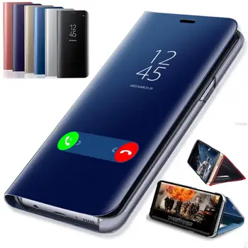 Flip Case for Samsung Galaxy A6 2018 A600 A600F SM-A600FN 5.6 Smart Mirror Naha puhul Samsung A6 A600F A62018 Telefoni Puhul