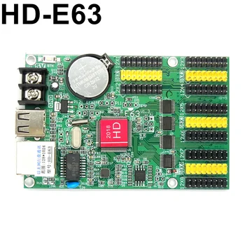 HD-E63 Ethernet + USB port led kontrollida kaardi 1024*128 pikslit led ekraan kontroller led moving sõnum tahvli