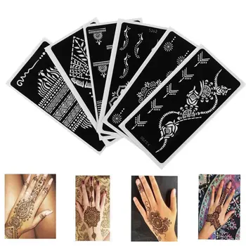 Henna Tattoo Šabloon Ajutine Käe Tätoveering Body Art Kleebis Mall India Pulmas Maali Henna Kit Tööriista