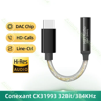 Hi-Res USB-Tüüp C-3.5 mm Kõrvaklappide Pesa Audio Adapter 32Bit 384KHz HiFi DAC-Digital Dekooder AUX Converter For iPad Pro Samsung