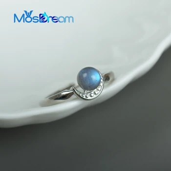 ITSMOS Labrador Kuukivi Blue Moon Light Elegantne Rõngad Hõbe Naiste Gemstone Sõrme Sõrmus Ansamblid Naiste Delikatess
